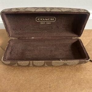 Coach Tan Signature Eyeglass Case